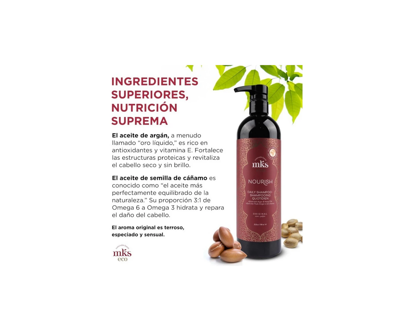 Mks Eco Nourish Shampoo Original Scent champú nutritivo 296ml
