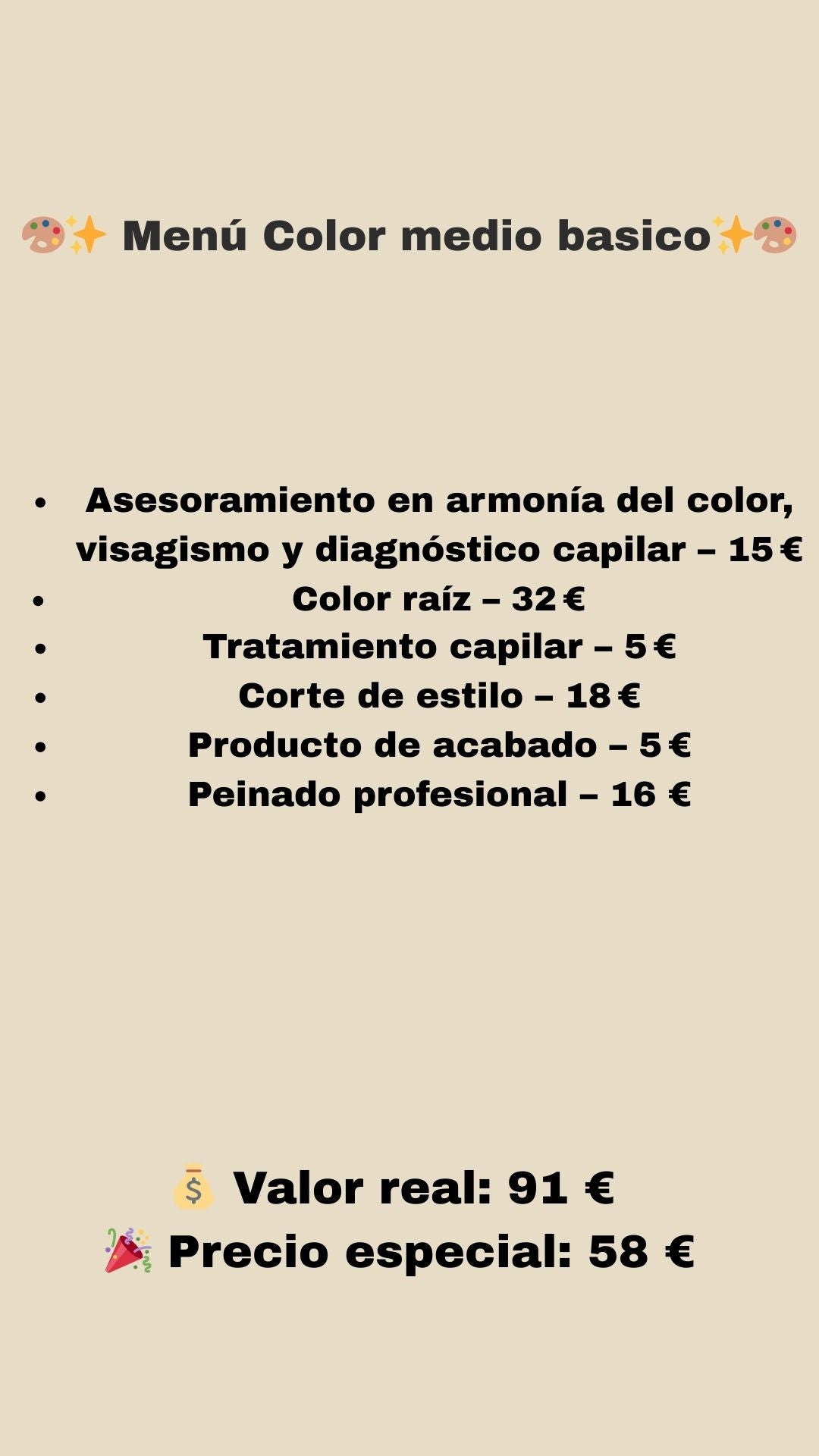 Menu color basico