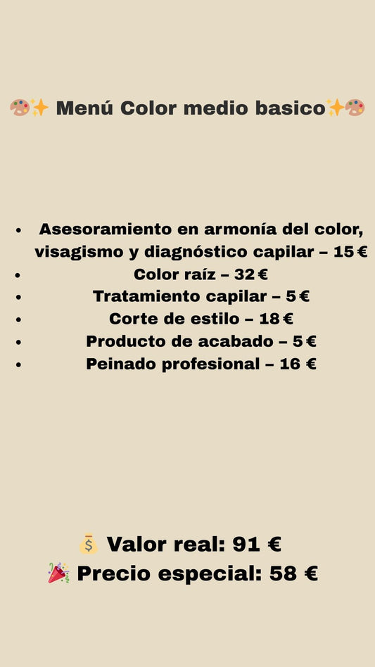 Menu color basico