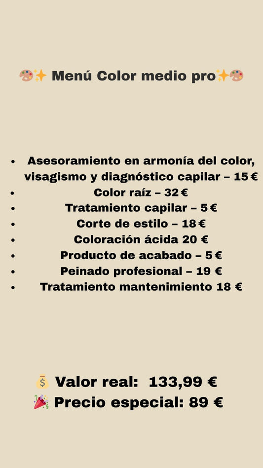 menu color medio pro