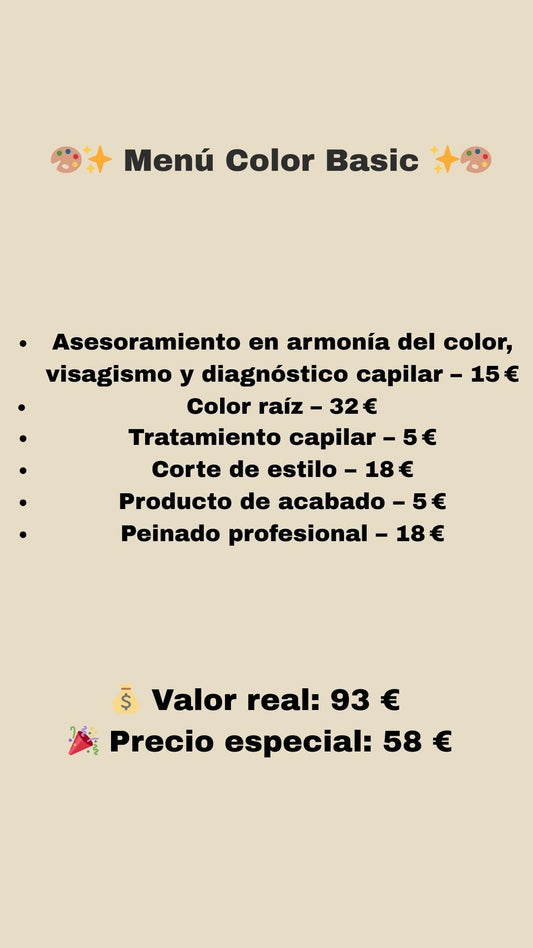 MENU CORTO Basico